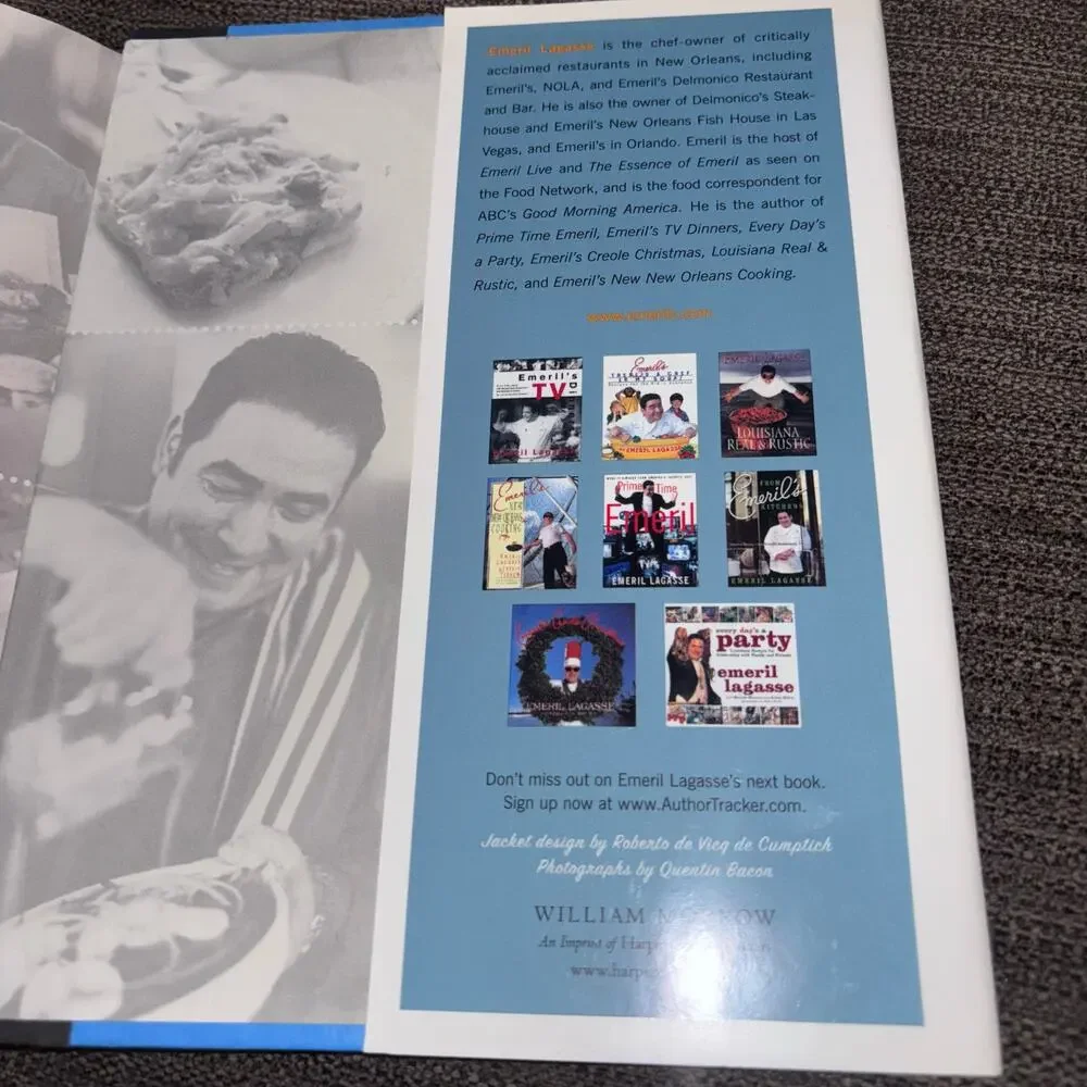 SIGNED Emeril's Potluck Comfort Food W/ Kicked-Up Attitude Emeril Lagasse 1st Ed